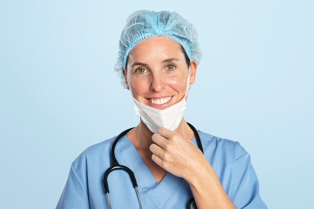 Ärztin mit einem Stethoskop-Porträt