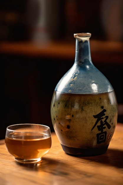 Sake japanisches Getränkestillleben