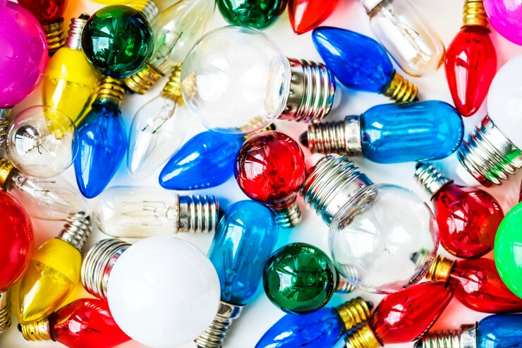 Kostenlose Foto sammlung bunte glühlampen