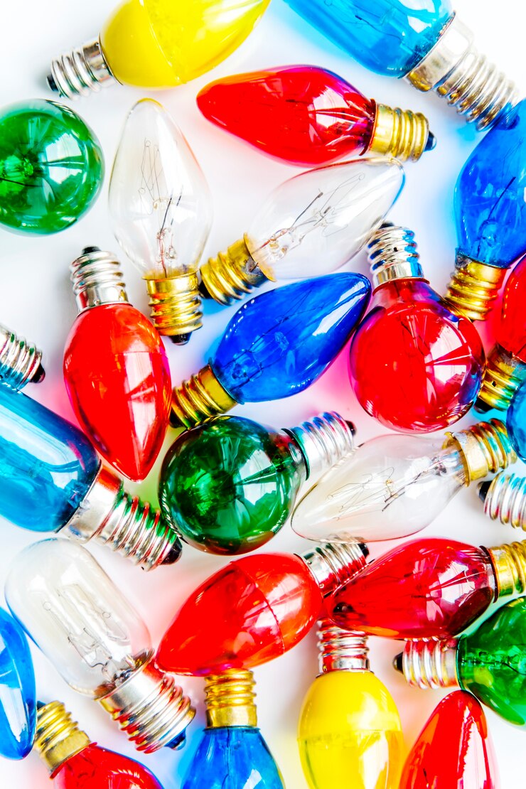 Kostenlose Foto sammlung bunte glühlampen