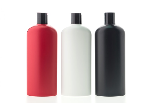 Sammlung von drei Shampoo-Flasche