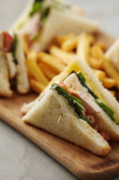 Sandwiches mit Pommes Frites