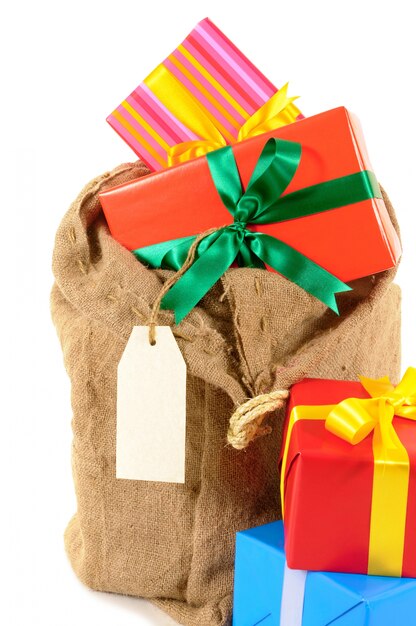 Sankt-Geschenk Sack mit Geschenken