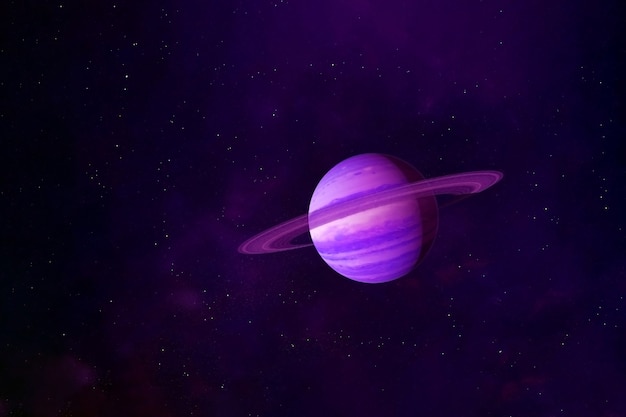 Saturn-planet in rosa farbe. elemente dieses bildes wurden von der nasa bereitgestellt. für jeden zweck.