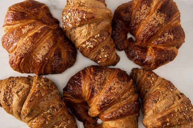 Kostenloses Foto satz croissants