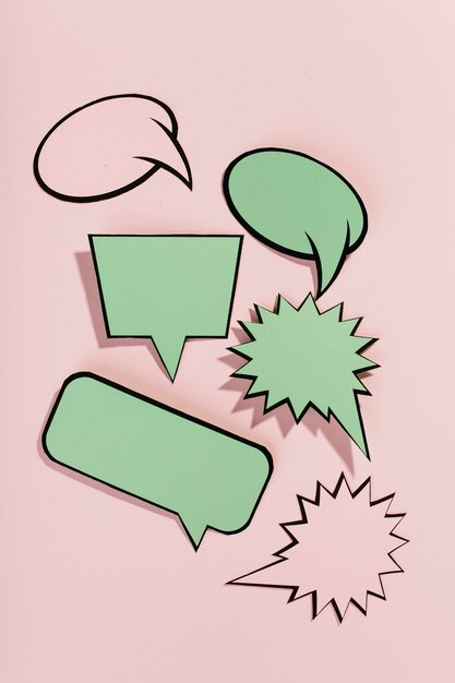 Satz leere Pop-Arten-Spracheblasen