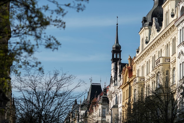 Kostenloses Foto saubere straßen der stadt prag