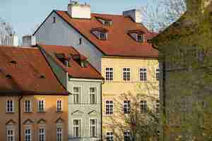 Kostenloses Foto saubere straßen der stadt prag