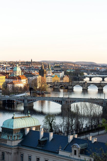 Saubere Straßen der Stadt Prag