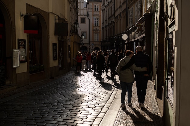 Kostenloses Foto saubere straßen der stadt prag