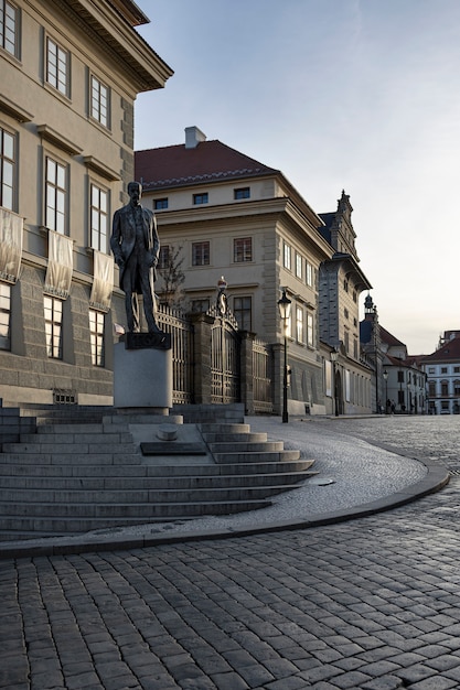 Kostenloses Foto saubere straßen der stadt prag