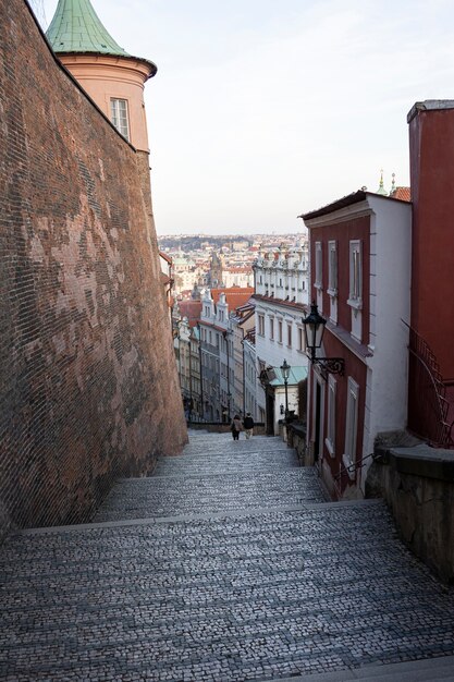 Saubere Straßen der Stadt Prag