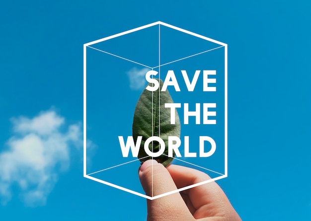 Kostenloses Foto save the world nature environment nachhaltigkeitsgrafik