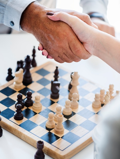 Schachspiel-Geschäftsstrategiekonzept