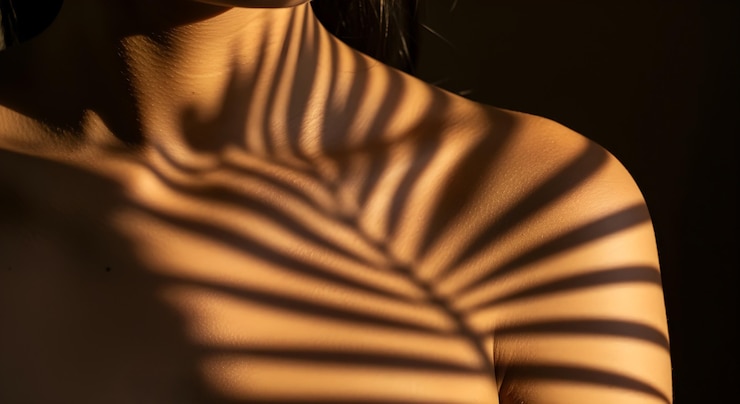 Kostenlose Foto schatten auf der haut