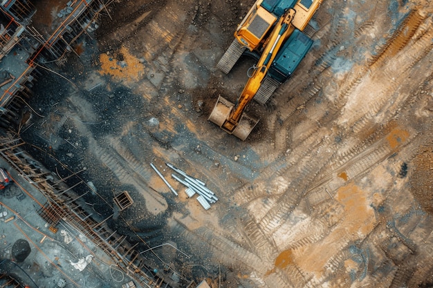 Kostenloses Foto schauplatz der baustelle mit ausrüstung