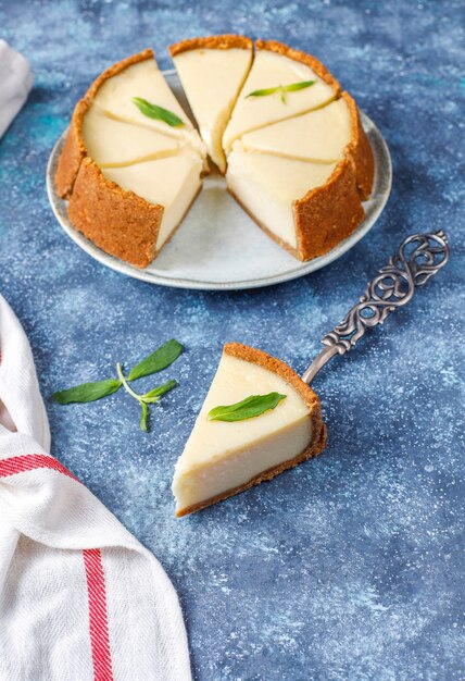 Scheiben hausgemachten New York Cheesecake