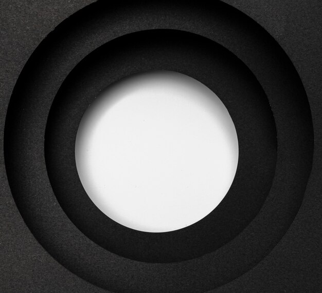 Schichten des kreisförmigen schwarzen Hintergrunds und des weißen Kreises
