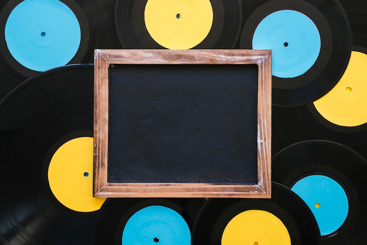 Kostenlose Foto schiefer mit einigen vinyls