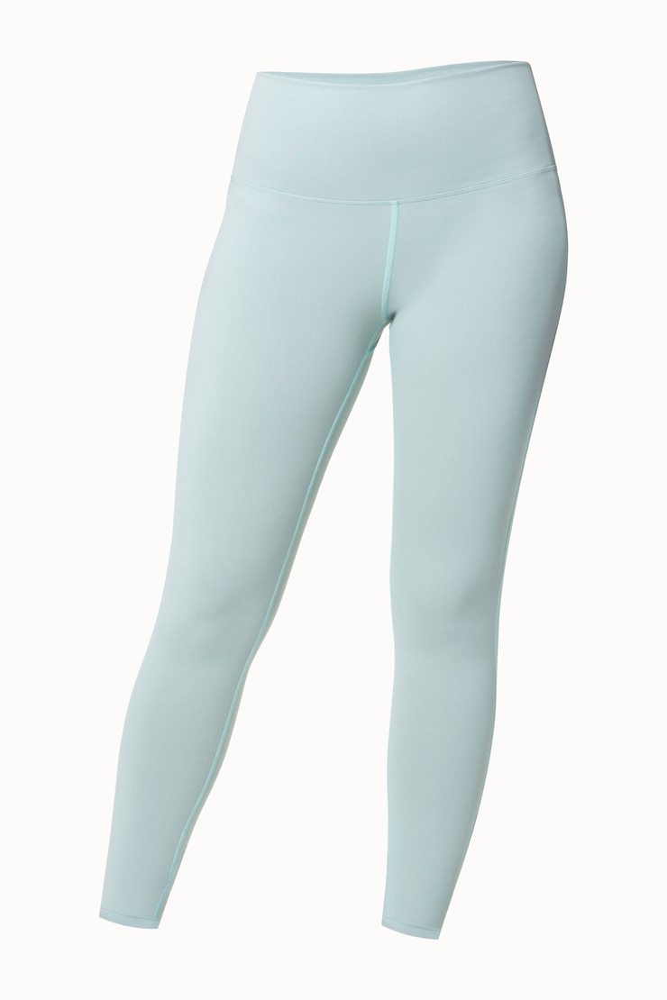Kostenlose Foto schlichte blaue leggings isolierte sportbekleidung studio-shooting