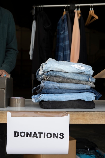 Kostenloses Foto schließen sie spenden für wohltätige zwecke