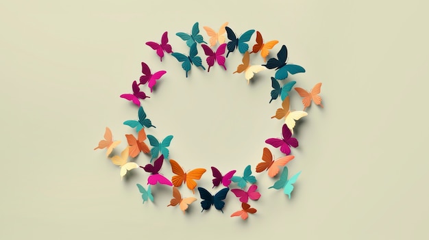 Schmetterlinge von oben mit Kopierraum