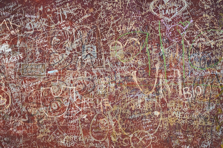 Kostenlose Foto schmutzige wand mit graffiti