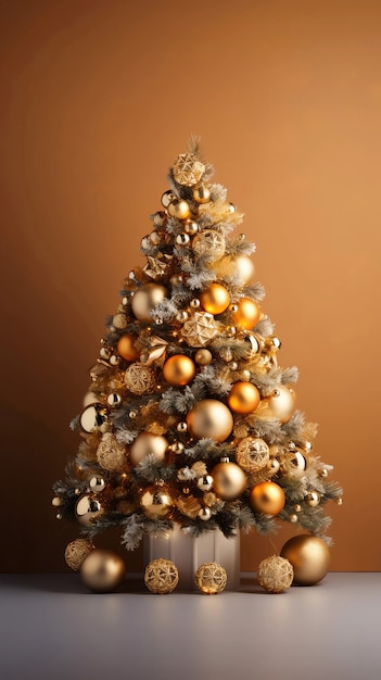 Kostenloses Foto schön geschmückter weihnachtsbaum