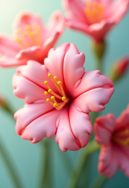 Schöne 3D-Blumen-Close-Up