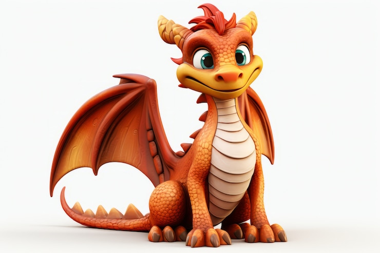 Kostenlose Foto schöne 3d-drachen
