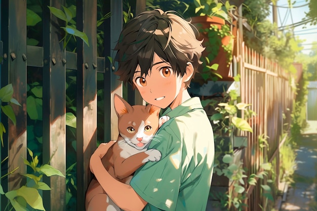 Schöne Anime-Szene für Kinder-Cartoons