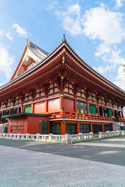 Schöne Architektur am Sensoji-Tempel um Asakusa-Gebiet in Japan