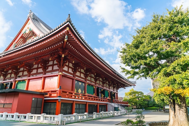 Schöne Architektur am Sensoji-Tempel um Asakusa-Gebiet in Japan