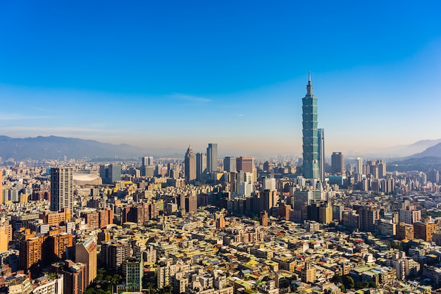 Schöne Architektur, die Taipeh-Stadt errichtet