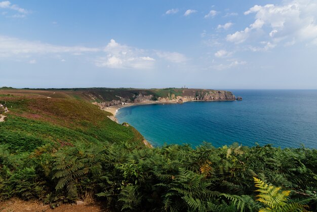 Schöne Aussicht auf das Cap Frehel, Bretagne, Frankreich