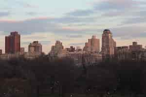 Kostenloses Foto schöne aussicht auf new york city vom central park genommen