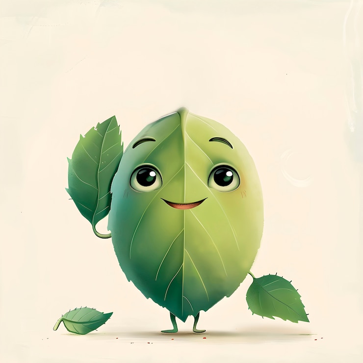 Kostenlose Foto schöne blatt-cartoon-illustration