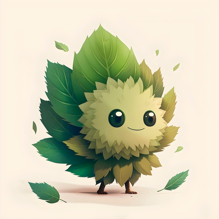 Kostenlose Foto schöne blatt-cartoon-illustration