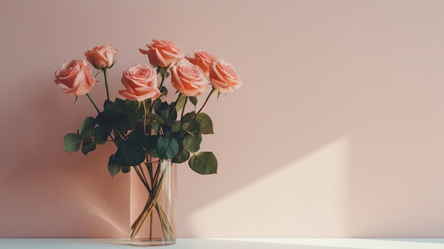 Schöne blühende Rosen in der Vase
