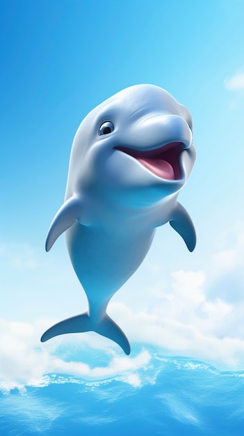 Kostenloses Foto schöne delfine in 3d