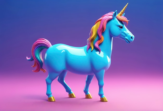 Schöne Einhorn in 3D