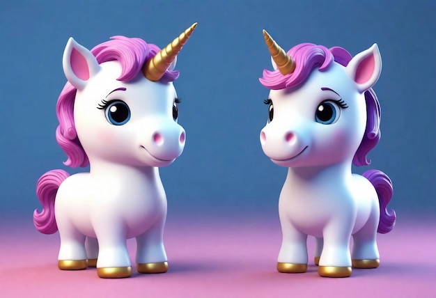 Schöne Einhorn in 3D