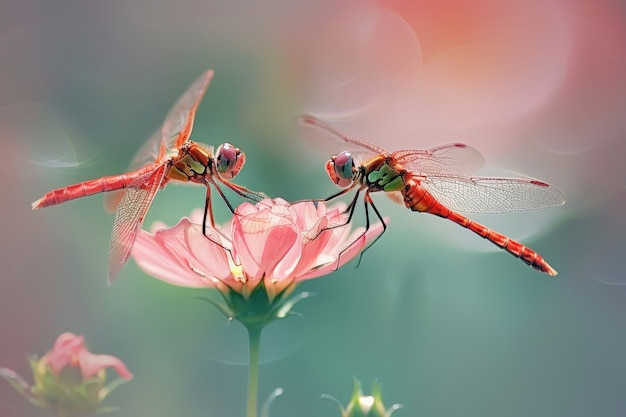 Kostenloses Foto schöne fotorealistische libelle in der natur