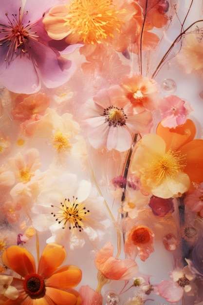 Schöne Frühlingsblumen-Wandpapier