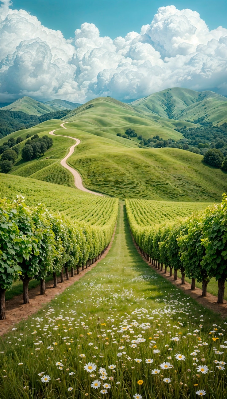 Kostenlose Foto schöne frühlingslandschaft mit blühenden blumen