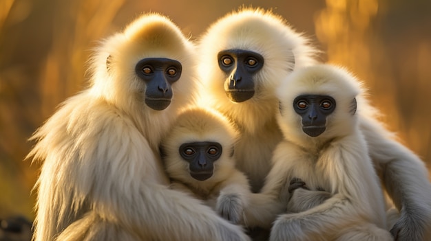 Schöne Gibbons in der Natur