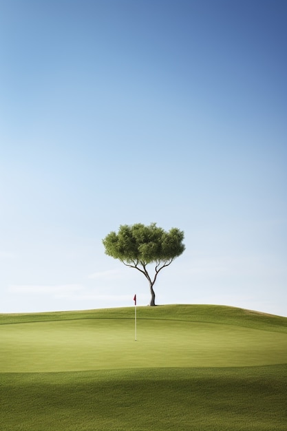 Kostenloses Foto schöne golfplatzlandschaft