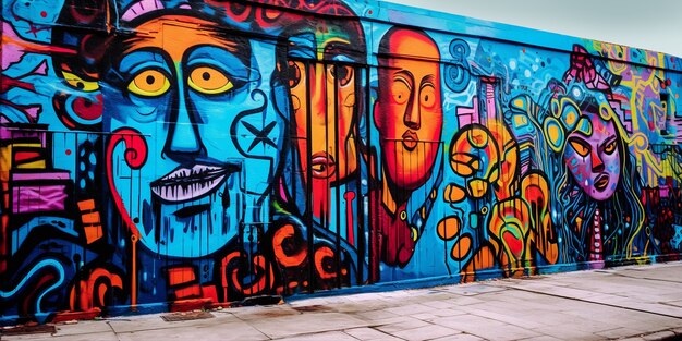 Schöne Graffiti am Gebäude