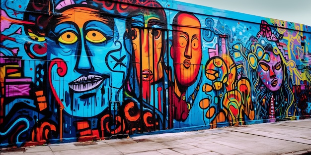 Schöne Graffiti auf dem Gebäude