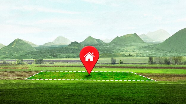 Schöne Landschaft mit Hügeln